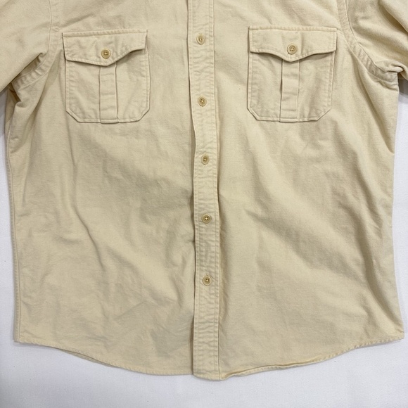 Vintage Ralph Lauren Polo Jeans Company U.S. WILDLIFE PRESERVE Tan Shirt US XL - Picture 3 of 16